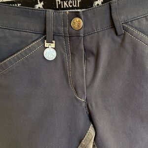 Pikeur Piana Navy Full Seat Breeches with Rhinestone trim size 38 Women